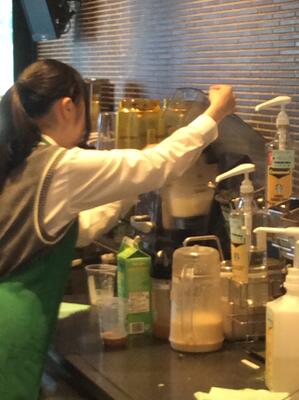 ラテを作る練習